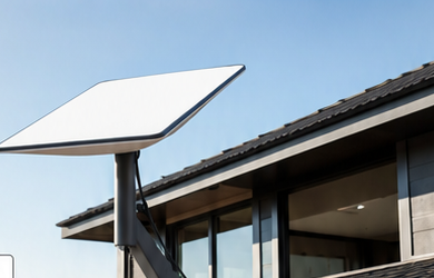 Starlink satellite internet installed on a rooftop by Kowatek